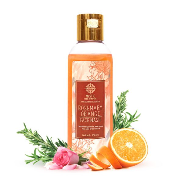 Mystic Orange and Rosemary Face Wash With For Skin Brightening & Refreshing- 100ml- Sulphate & Paraben Free