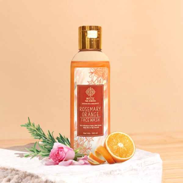 Mystic Orange and Rosemary Face Wash With For Skin Brightening & Refreshing- 100ml- Sulphate & Paraben Free - Image 2