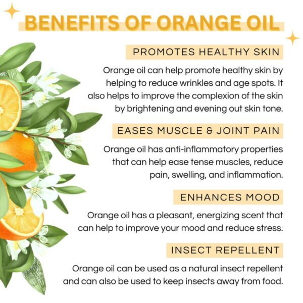 100% Pure Orange Essential Oil - Therapeutic Grade For Reducing Dark Spots and Body Massage - Image 3