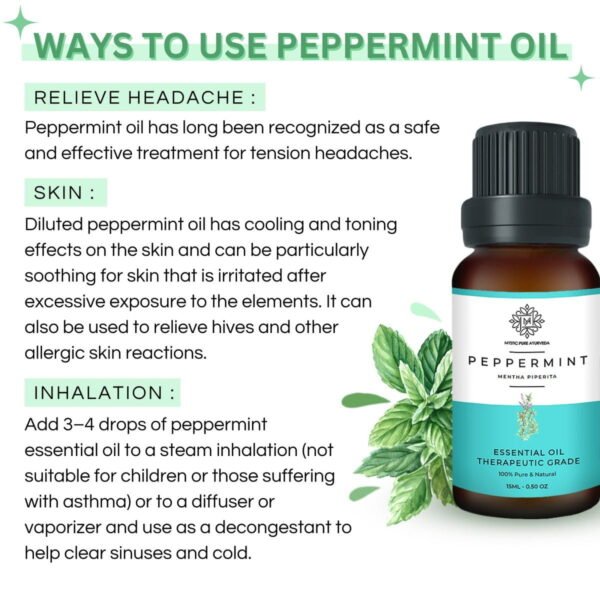 100% Pure Peppermint Essential Oil - Therapeutic Grade Aromatherapy Oil - Image 2