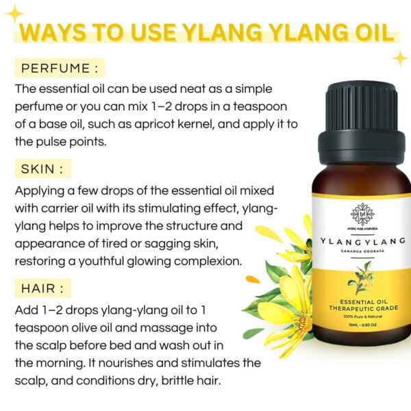 100% Pure Ylang Ylang Essential Oil - Therapeutic Grade Aromatherapy Oil - 15ml - Image 2