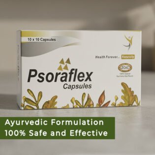 Cart 3 Psoraflex Capsules Ayurvedic Solution for Skin Infections - 60 Caps